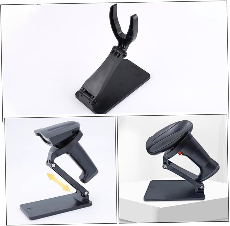 Adjustable Foldable Barcode Scanner Stand with Stable Base for Retail Supermarket Desk Use - Image 3